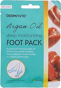 Derma V10 Foot Packs [ARGAN OIL] - 1 Pair