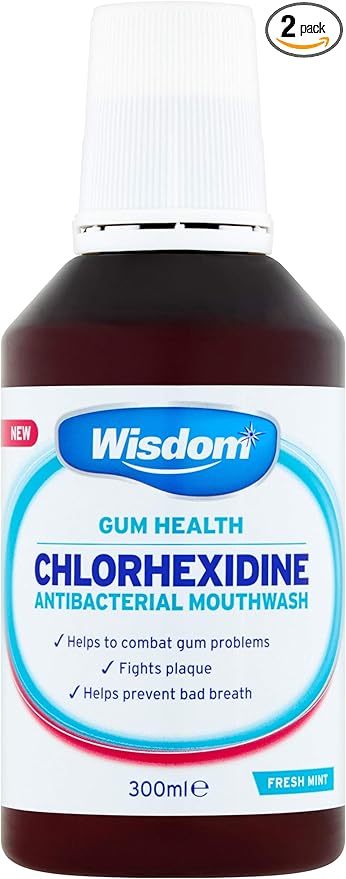 Wisdom M/Wash Chlorhexidine Mint A/Free - 300ml