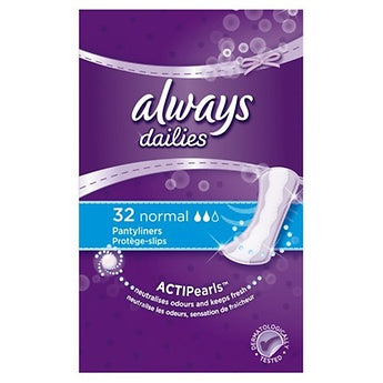 ALWAYS DAILIES NORMAL LINERS - 32Pack