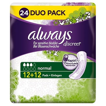 ALWAYS DISCREET VALUE PACK NORAML PADS - 24s