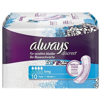 ALWAYS DISCREET PADS LONG - 10s