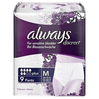ALWAYS DISCREET SENSTIVE PANTS PLUS MED - 9s