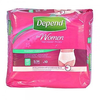 DEPEND COMFORT PROTECT FEMALE SM / MED - 10S