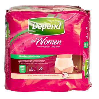 DEPEND COMFORT PROTECT FEMALE LARGE - 9S