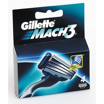 GILLETTE MACH 3 CARTRIDGES - 4Pack
