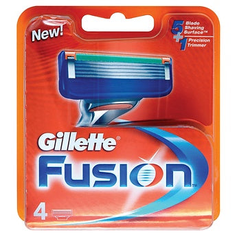 GILLETTE FUSION MANUAL BLADES - 4pack