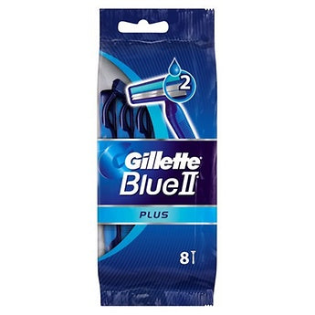 GILLETTE BLUE II PLUS DISPOSABLE RAZOR - 8Pack