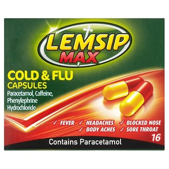 Lemsip Cold & Flu Max Strength Caps - 16s