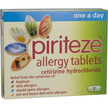 Piriteze Allergy Tabs 10mg - 7 Tabs
