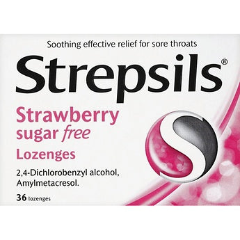 Strepsils Strawberry Sugar Free - 36s