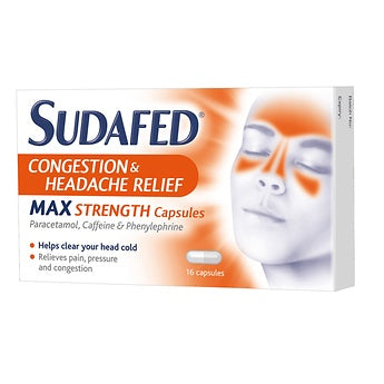 Sudafed Congestion Headache Max Strength - 16s