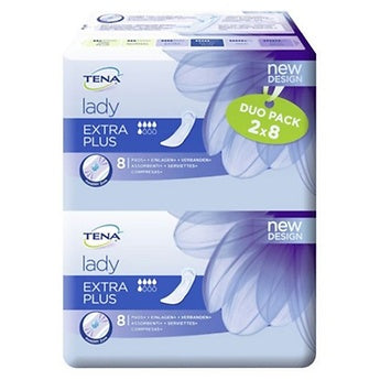 TENA DISCREET EXTRA PLUS DUO PADS -16S
