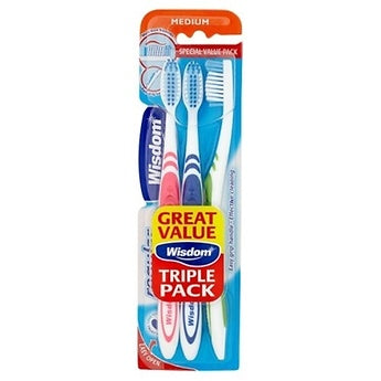 Wisdom Reg Medium Toothbrush Triple Pack