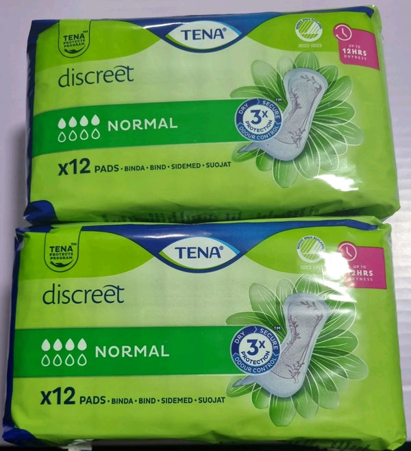 TENA LADY DISCREET NORMAL PADS - 12S