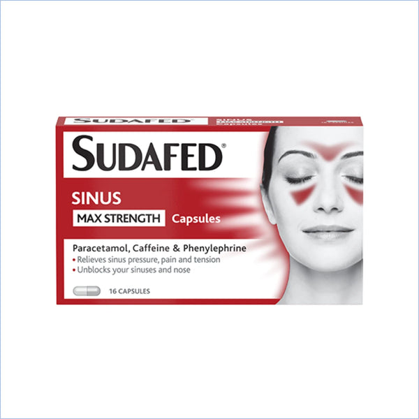 Sudafed Max Strength Capsules - 16s