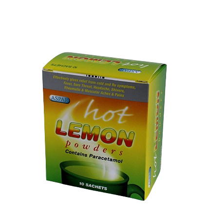 Aspar Hot Lemon Powders Sachets - 10s