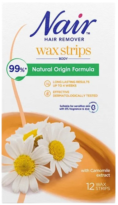 Nair Body Wax Strips - 12 Strips