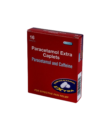 Aspar Paracetamol + Cafne Xtra Caplets - 16s