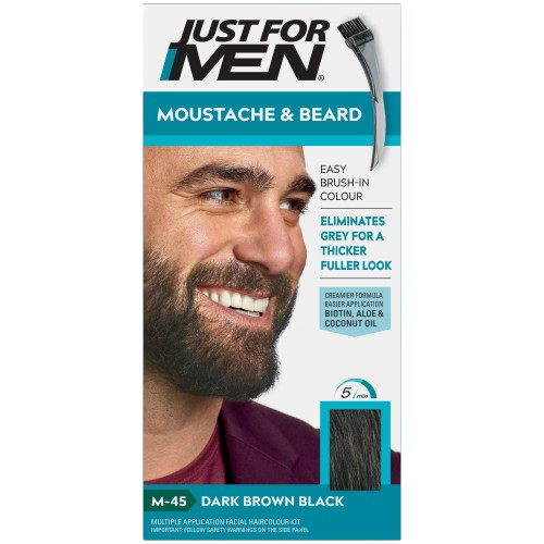 JFM MOUSTACHE & BEARD DARK BROWN