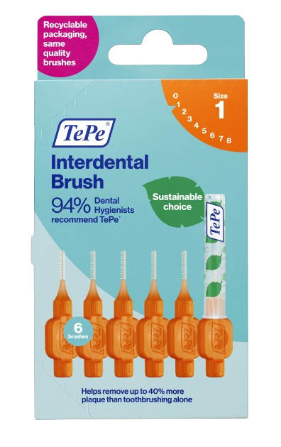 Tepe Interdental Brush 0.45(1) Orange - 6 Packs