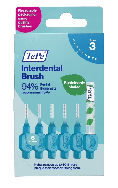 Tepe Interdental Brush 0.6(3) Blue - 6 Packs