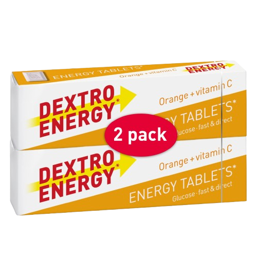 Dextro Energy Orange Tabs Double Pink Twin Pack - 2 Packs