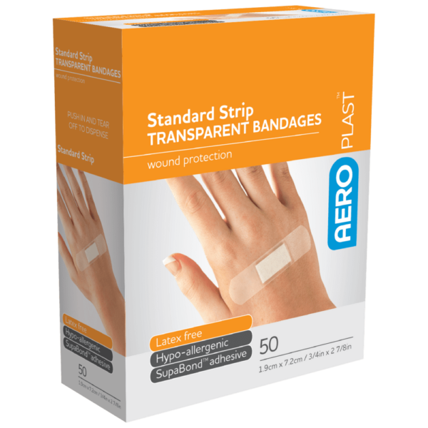 AERO WATERPROOF TRANSPARENT PLASTER - 50 PACKS