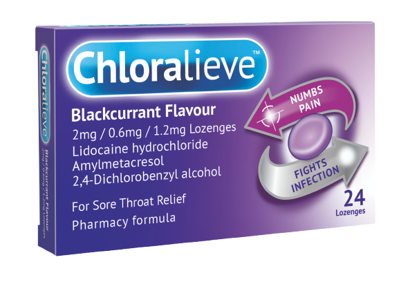 Chloralieve Lozenges Blackcurrant - 24s