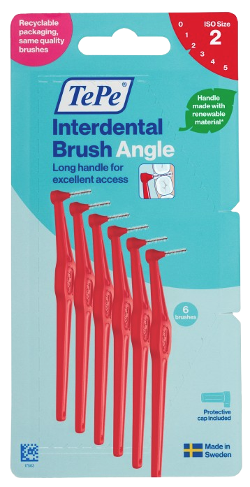 Tepe Angle Interdental Brush Red - 6 Packs
