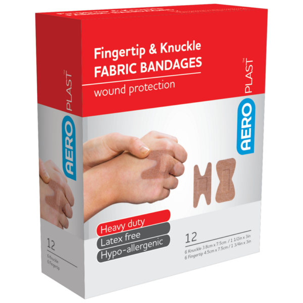 AERO FABRIC FINGER & KNUCKLE PLASTER - 12 PACKS