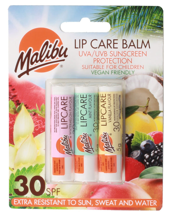 Malibu Lip Balm 3 Packs SPF 30