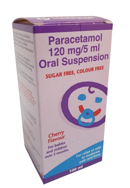 Paracetamol Suspension Sugar Free 120mg/5ml - 100ml