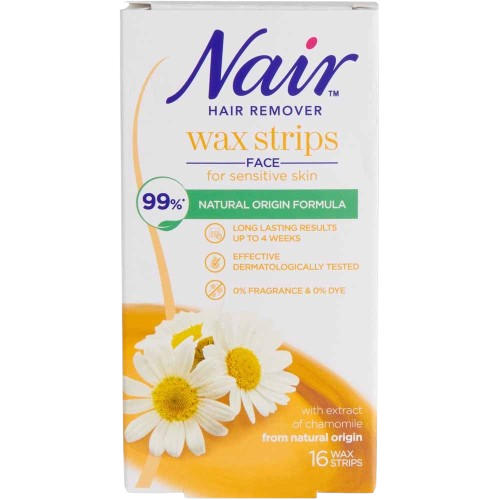 Nair Facial Wax Strips - 16S