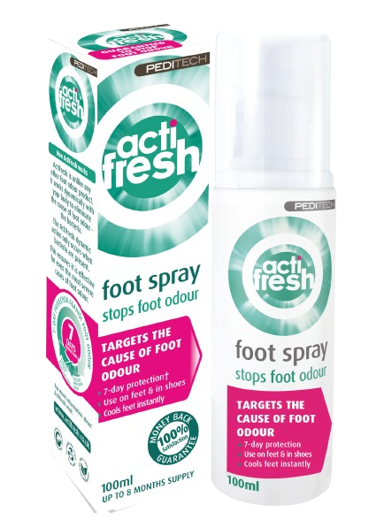 PEDITECH ACTIFRESH FOOT ODOUR SPRAY - 100ML