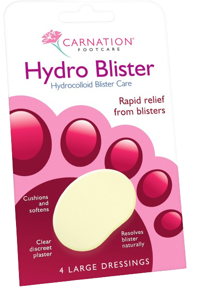 CARNATION HYDRO BLISTER RELIEF PLASTERS - 4 PACKS