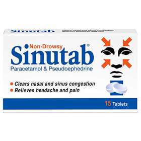 Sinutab Non Drowsy Tablets - 15s