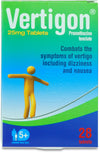 Vertigon Tablets 25g - 28 Tablets