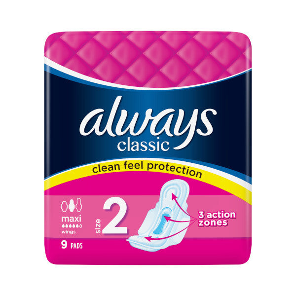 ALWAYS MAXI CLASSIC LONG PLUS PADS - 9S